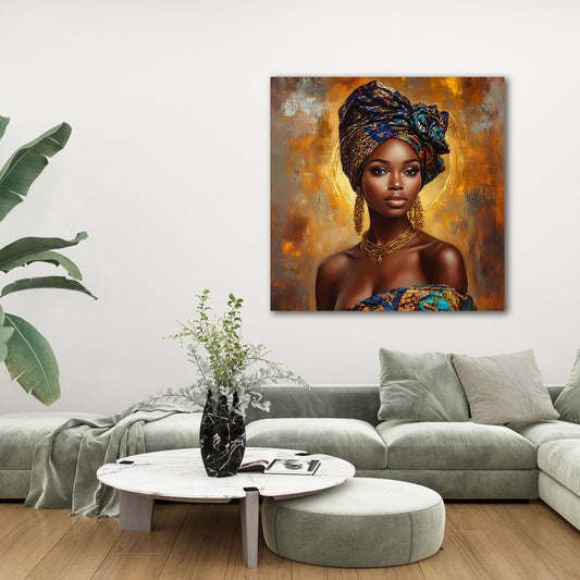 Donna africana elegante ritratto quadro