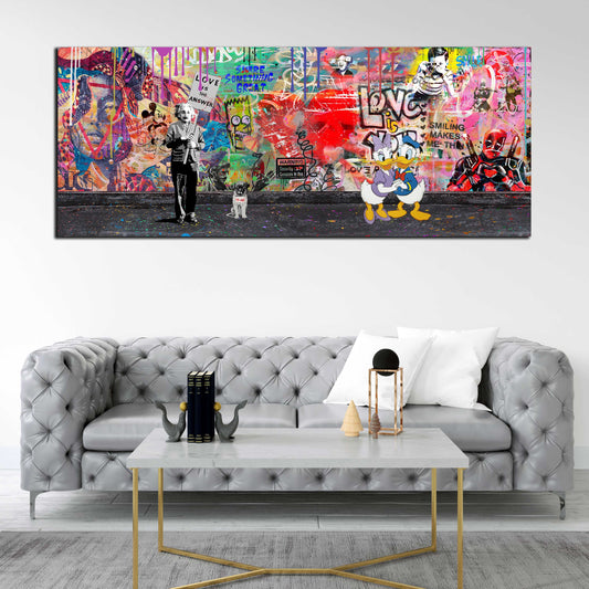 Paperini & Einstein street pop art quadro
