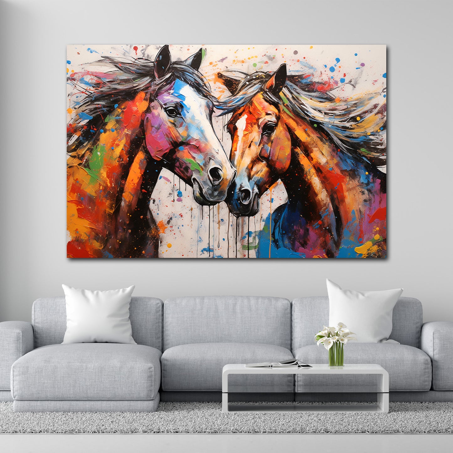 Quadro 2 cavalli Pop Art Colour Style