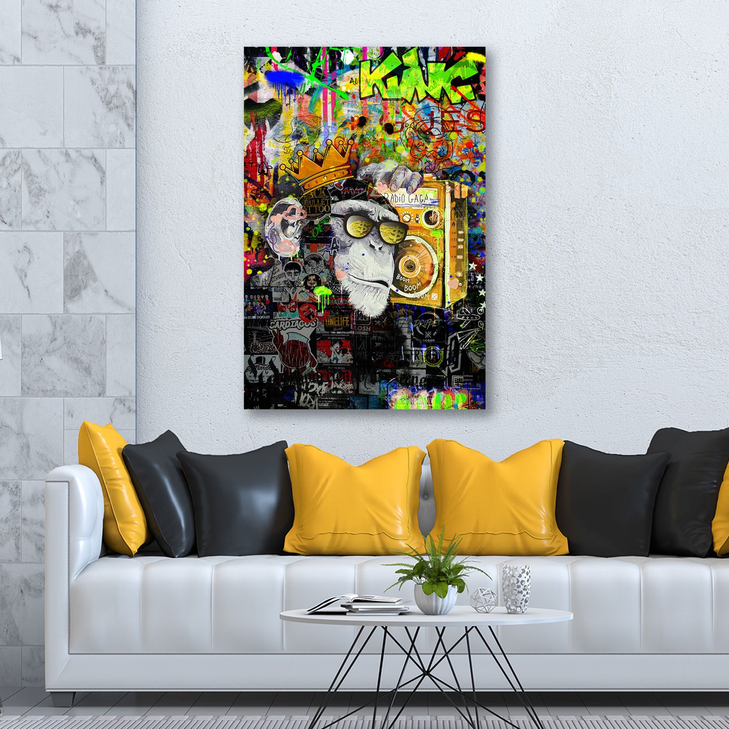 Quadro Graffiti Street Art Monkey Style