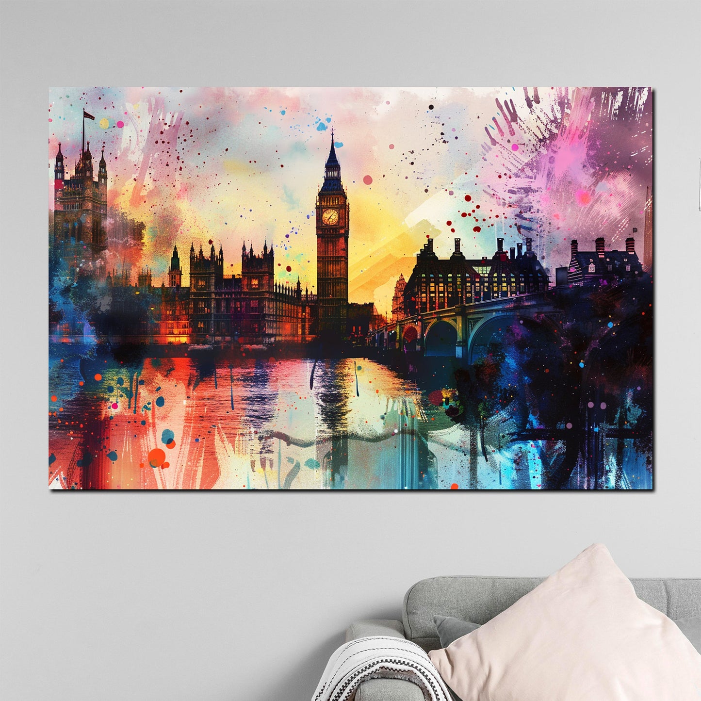 Quadro Londra Big Ben arte pop colorato
