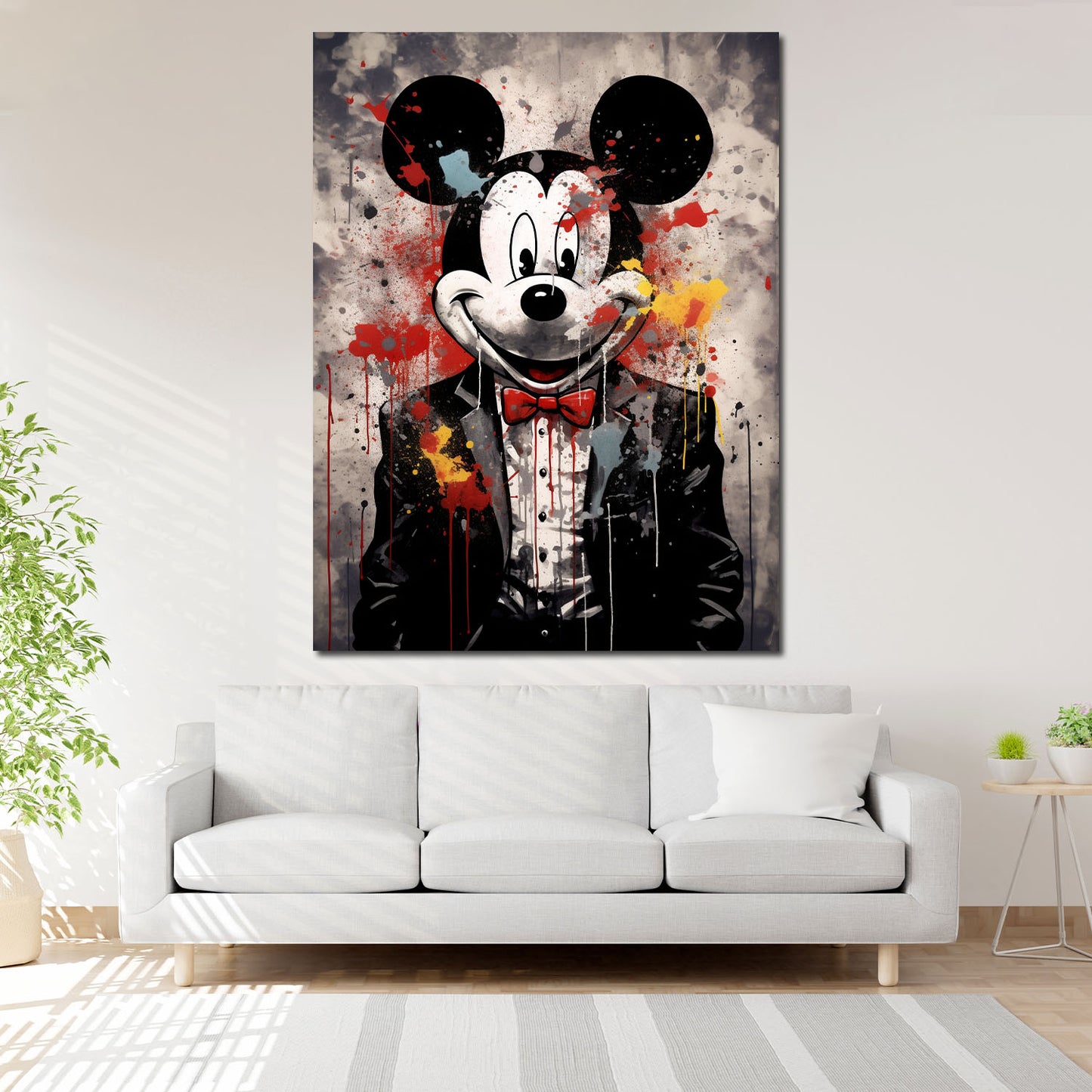 Quadro Pop Art Topo in Abito, Splatter Comic