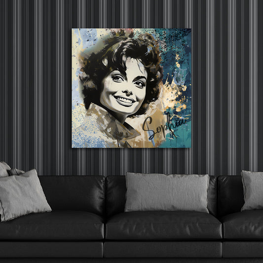 Quadro Ritratto vintage di Sophia astratto