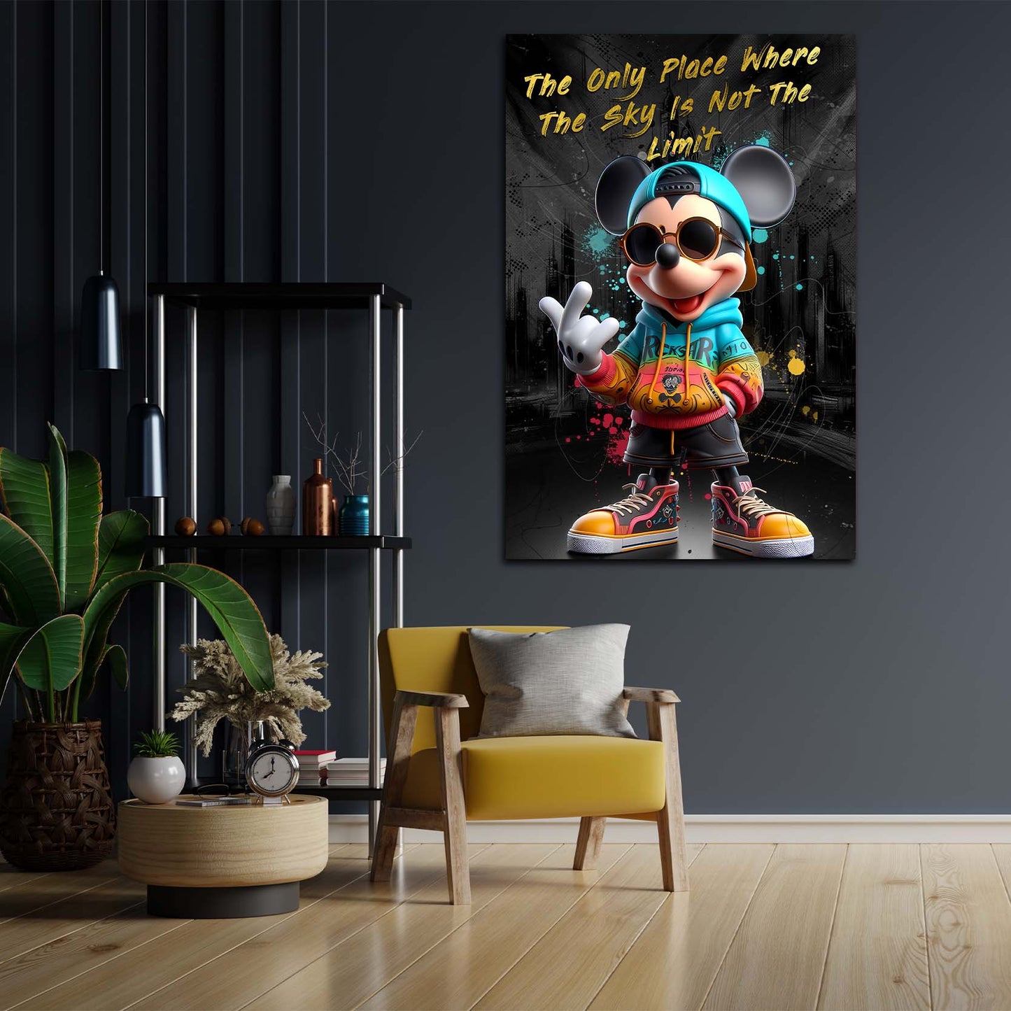 Quadro Street Art Topolino motivazione Dubai
