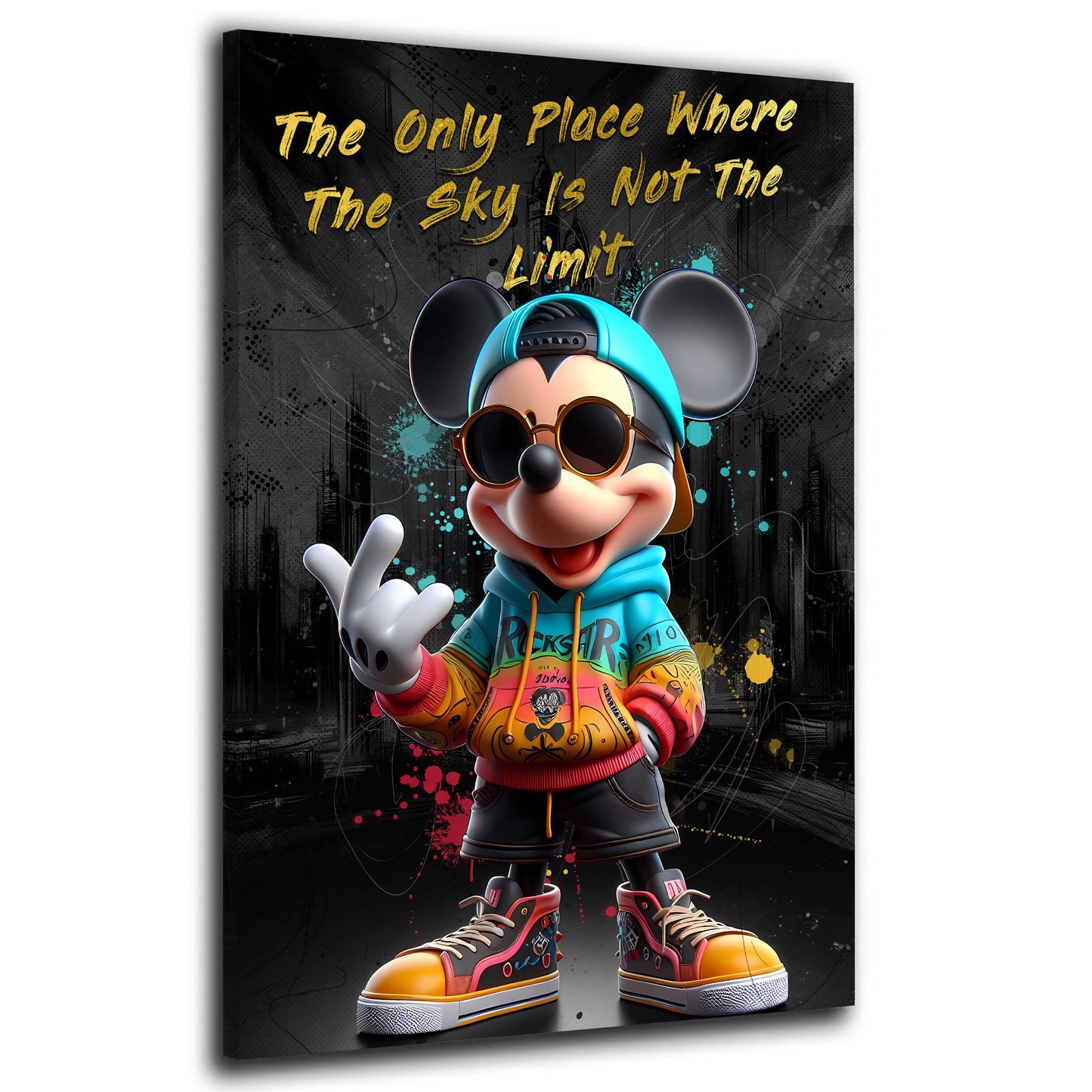 Quadro Street Art Topolino motivazione Dubai