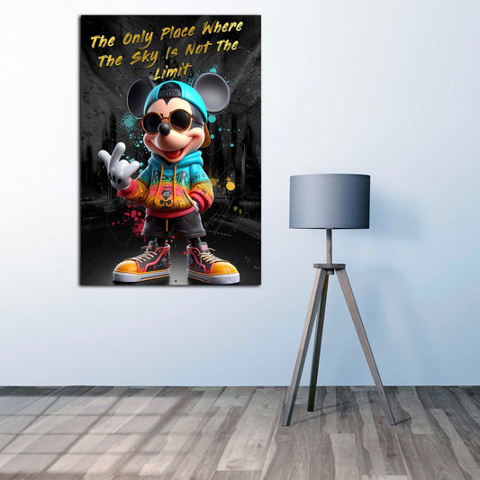 Quadro Street Art Topolino motivazione Dubai