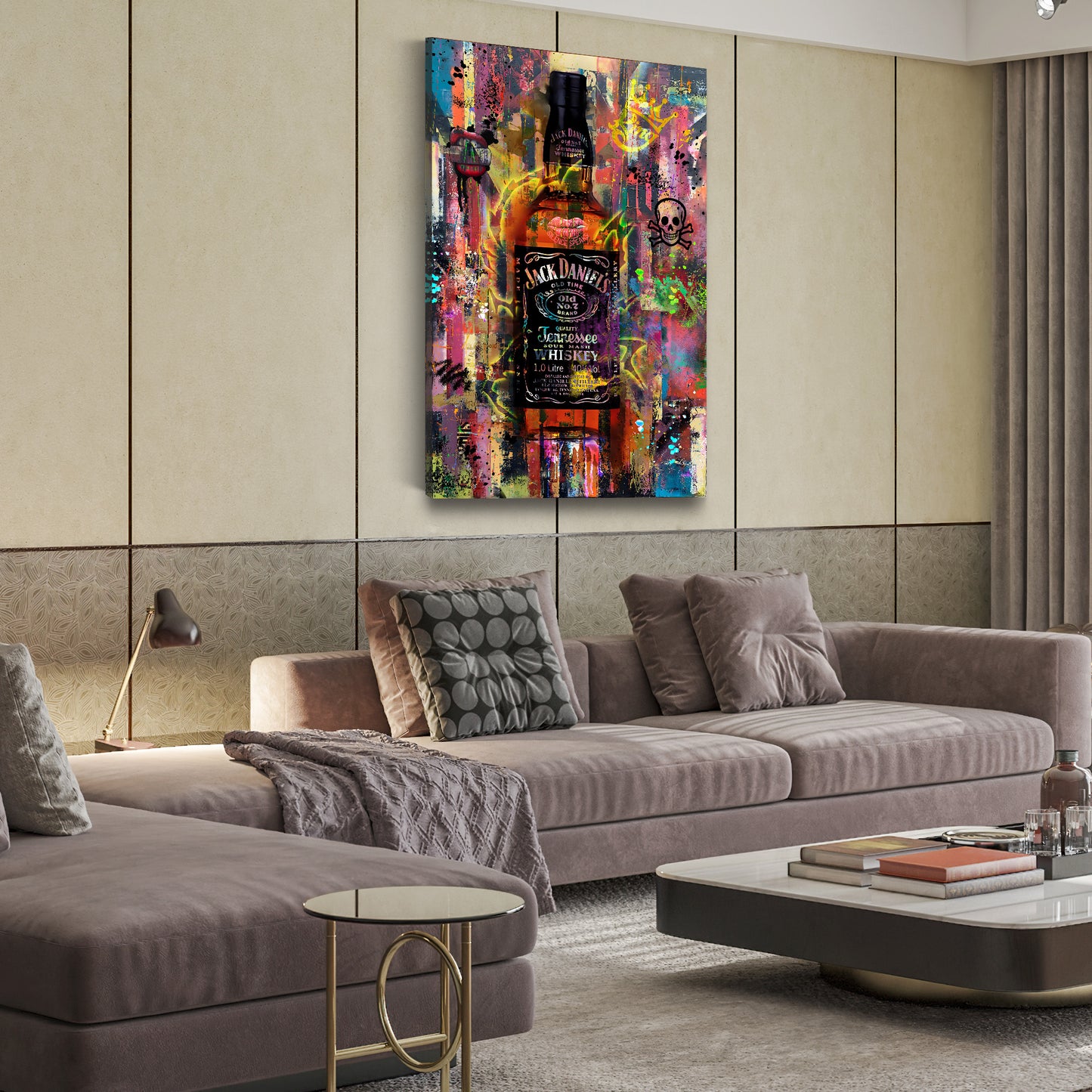 Quadro Whiskey Abstract Style, Pop Art