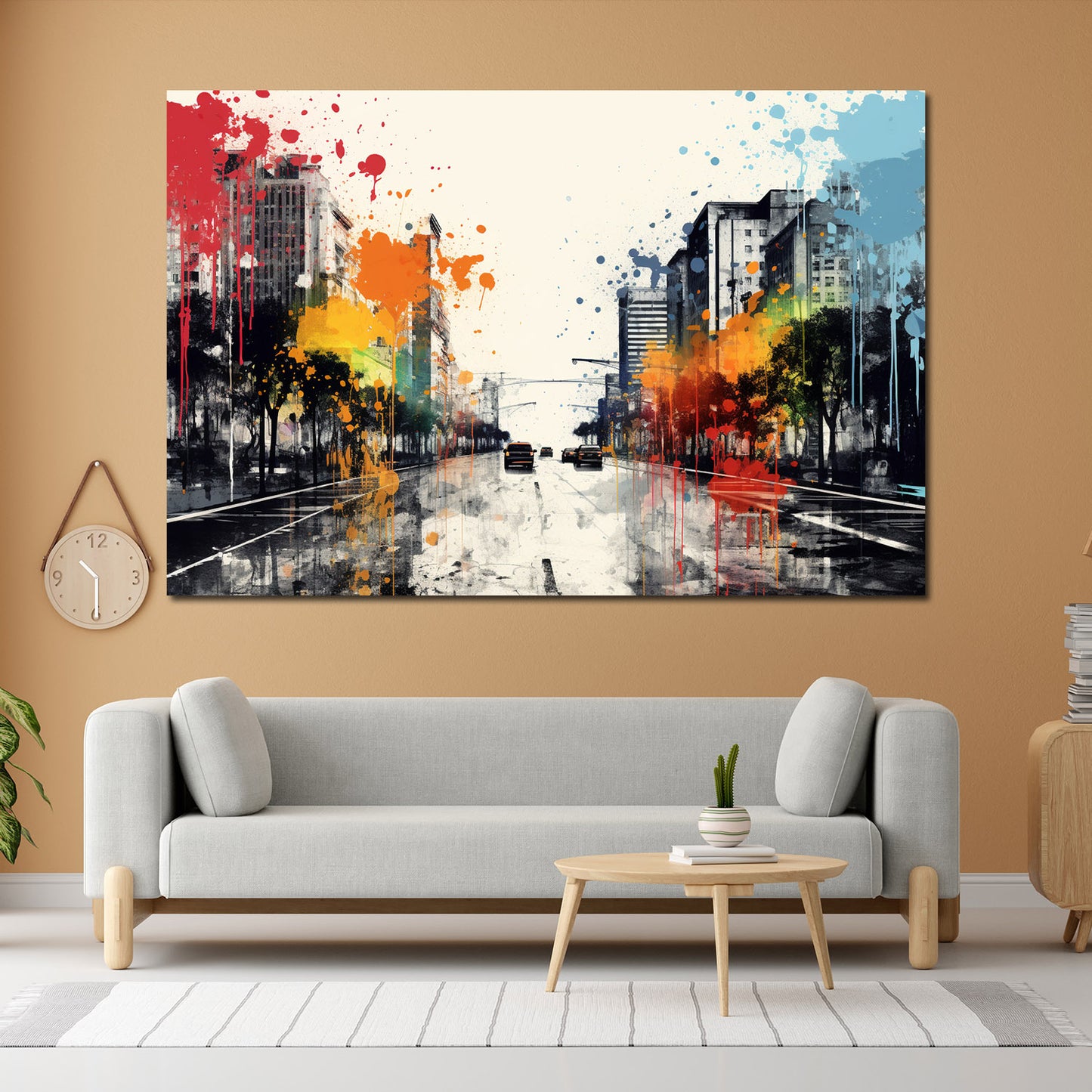 Quadro astratto City Splatter, città