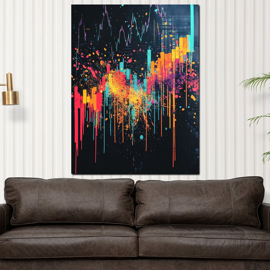 Quadro astratto borsa pop art