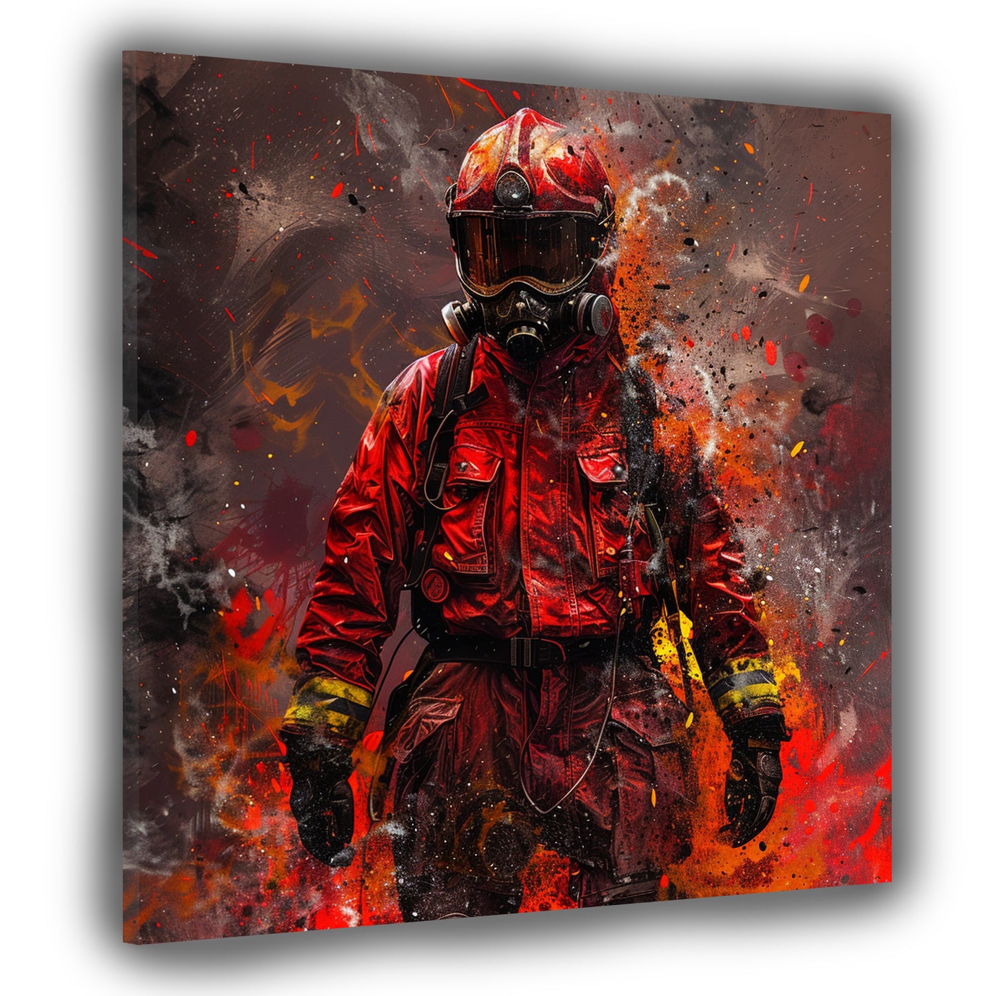 Quadro astratto pompiere red style