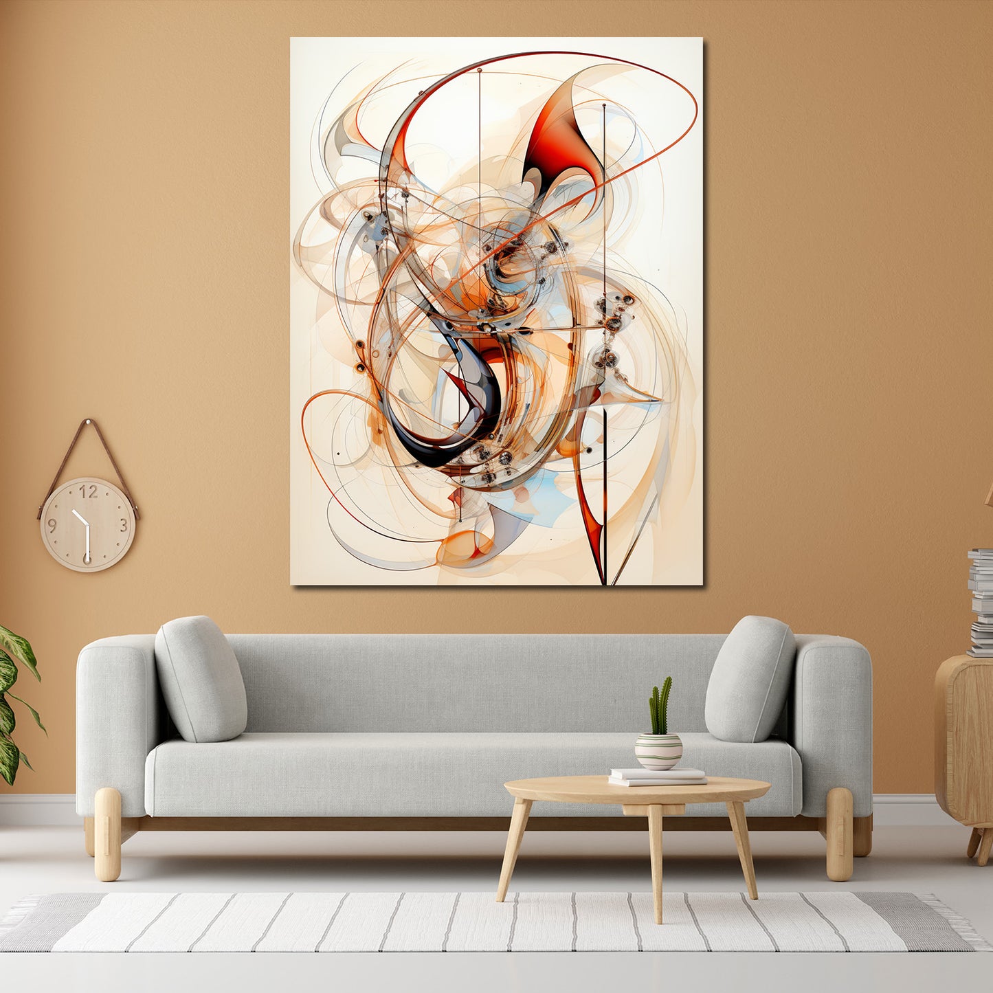 Quadro bellissimo arte astratta con linie e colori