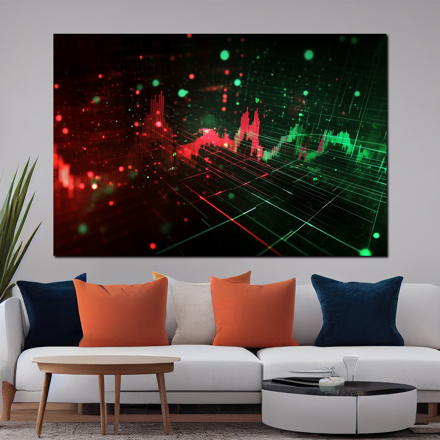 Quadro borsa dinamica di mercato grafico finanziario moderno