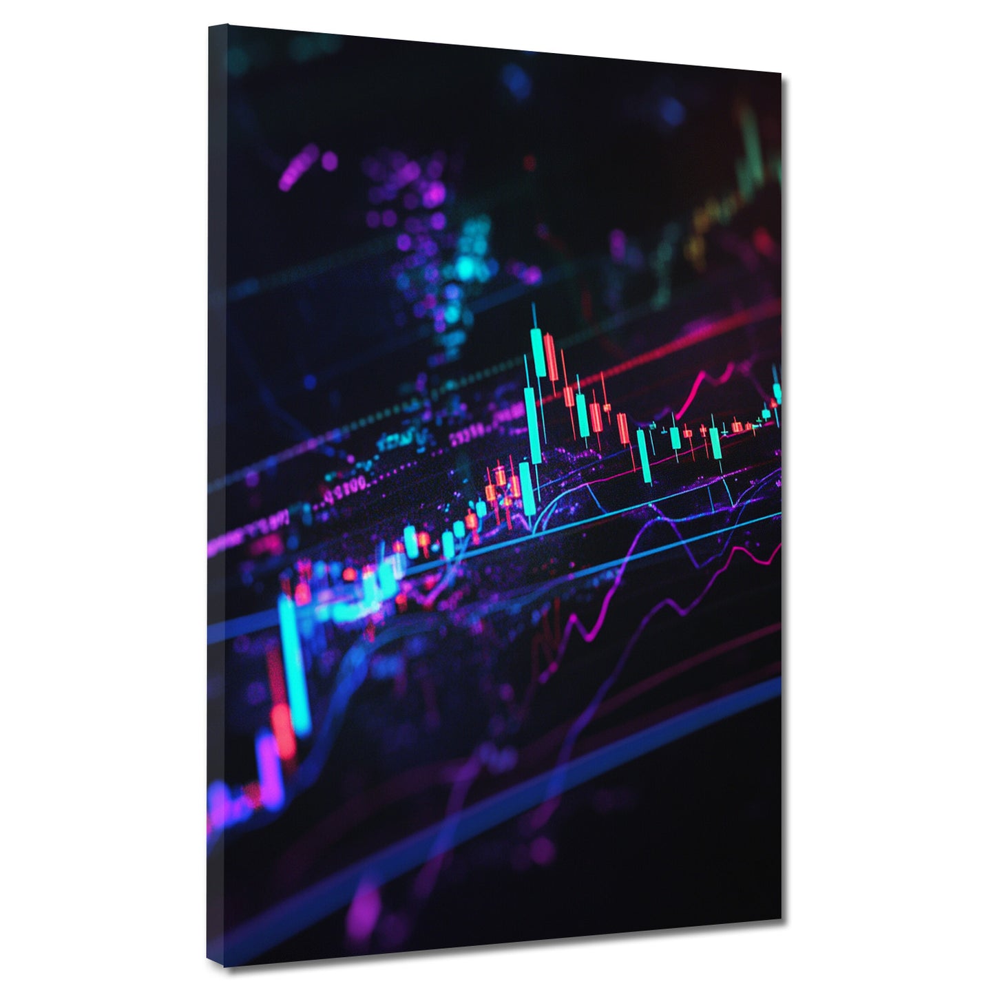 Quadro borsa grafico a candele analisi tecnica moderna
