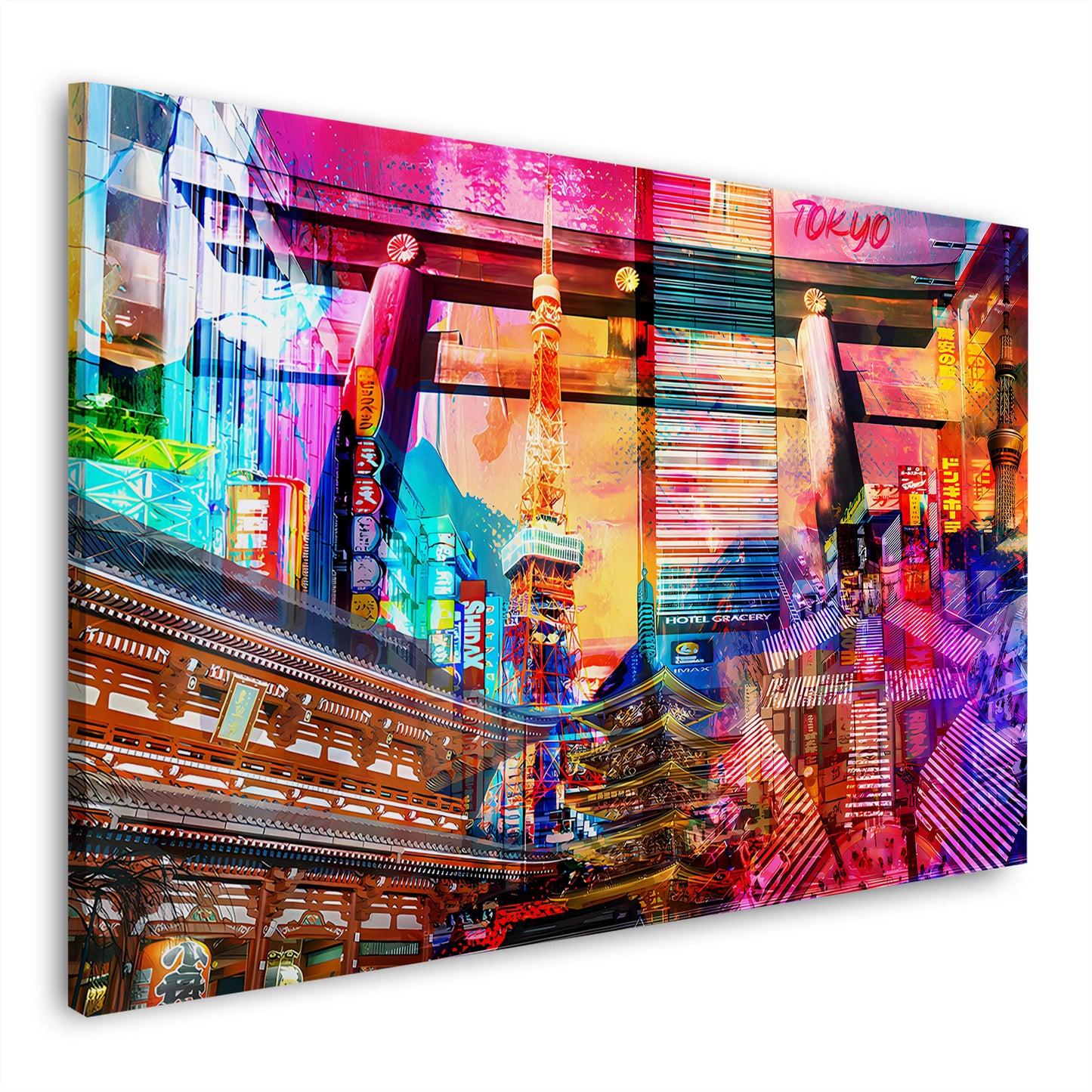 Quadro città Tokyo Giappone pop art