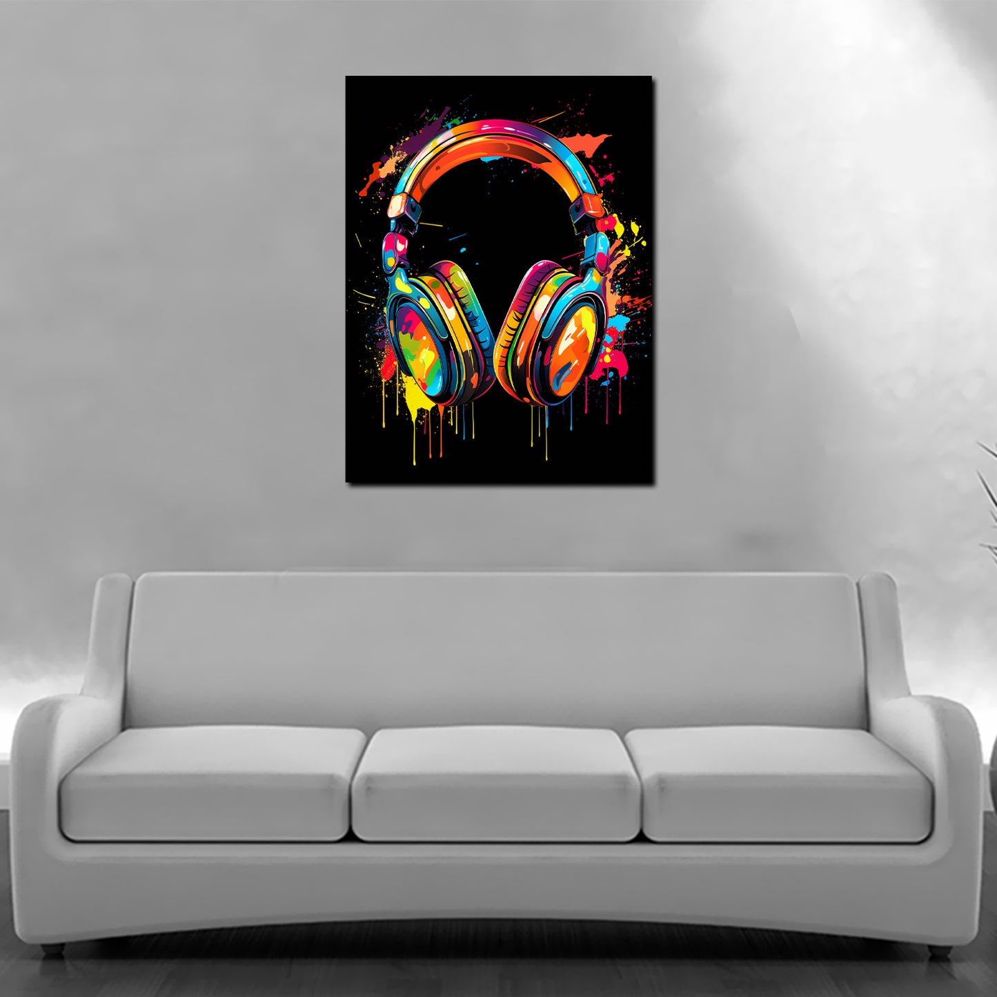 Quadro cuffie pop art