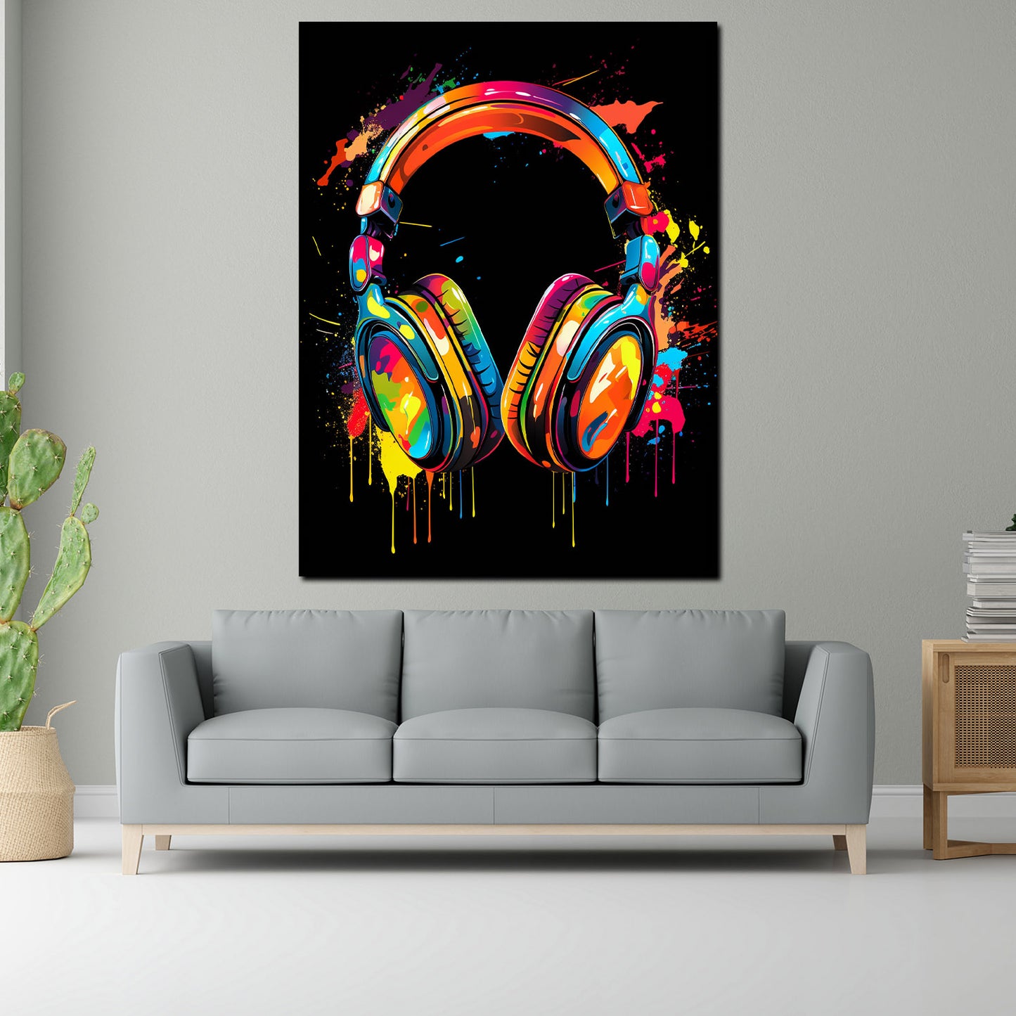 Quadro cuffie pop art