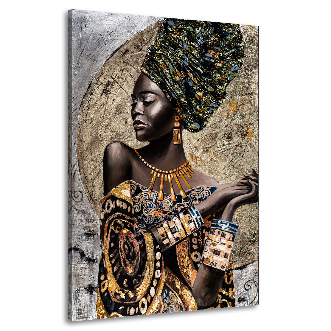 Quadro stampa su tela donna africana African Beauty Style