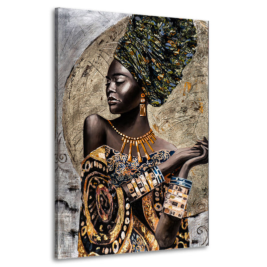 Quadro stampa su tela donna africana African Beauty Style