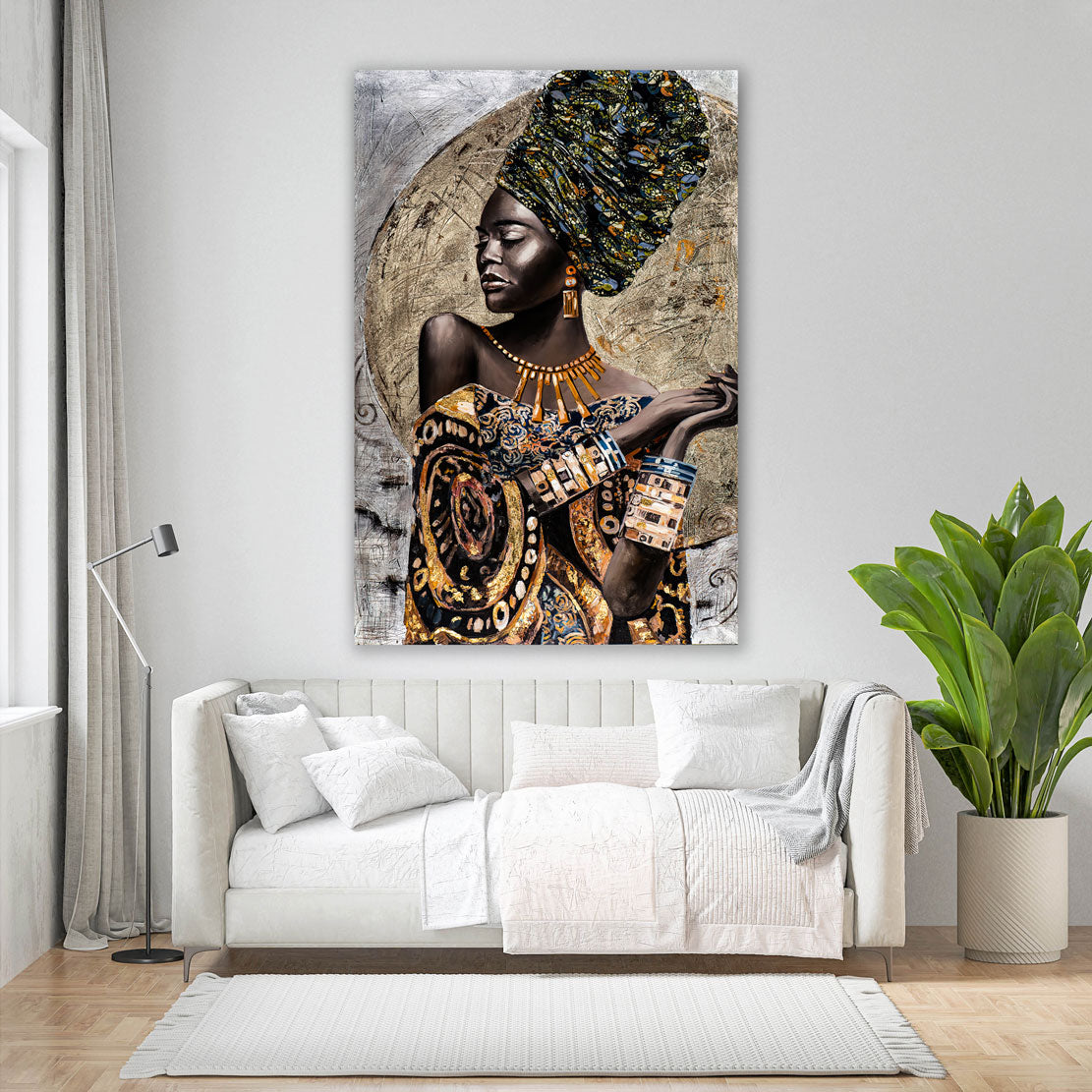 Quadro stampa su tela donna africana African Beauty Style