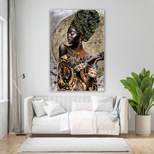 Quadro stampa su tela donna africana African Beauty Style