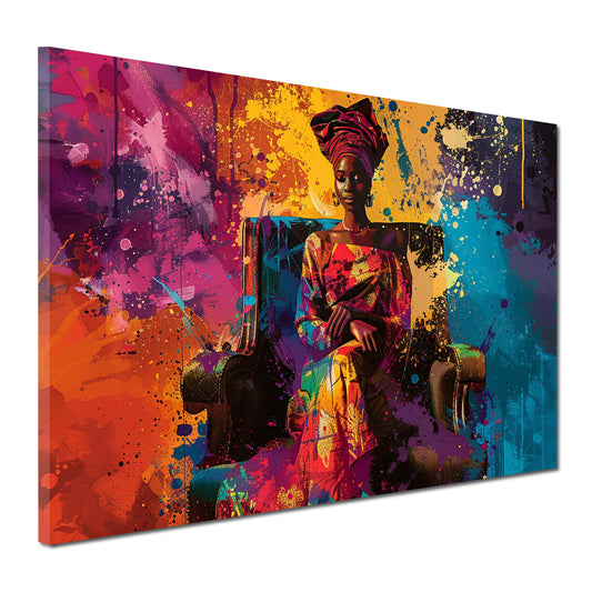 Quadro donna africana arte moderna colora