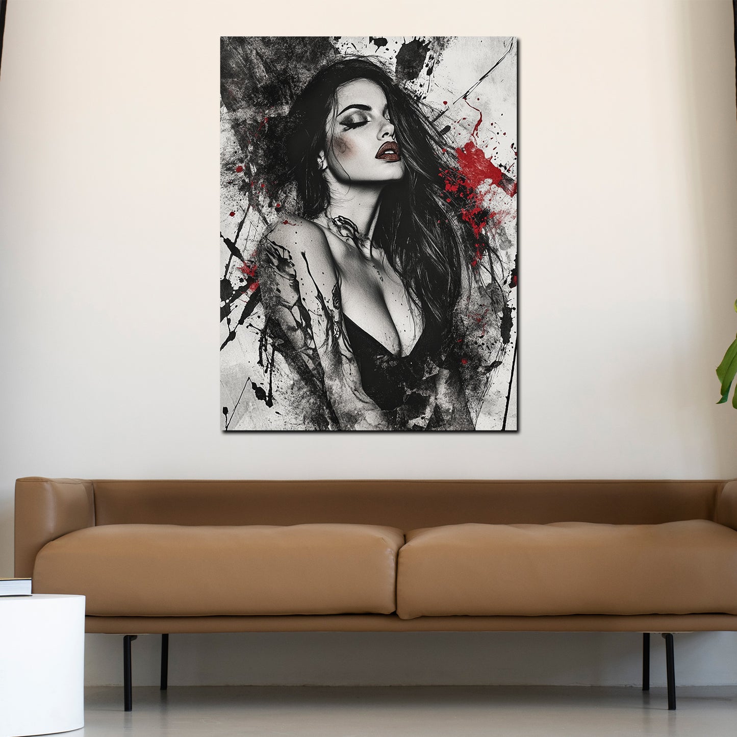 Quadro donna sensuale bianco e nero moderno