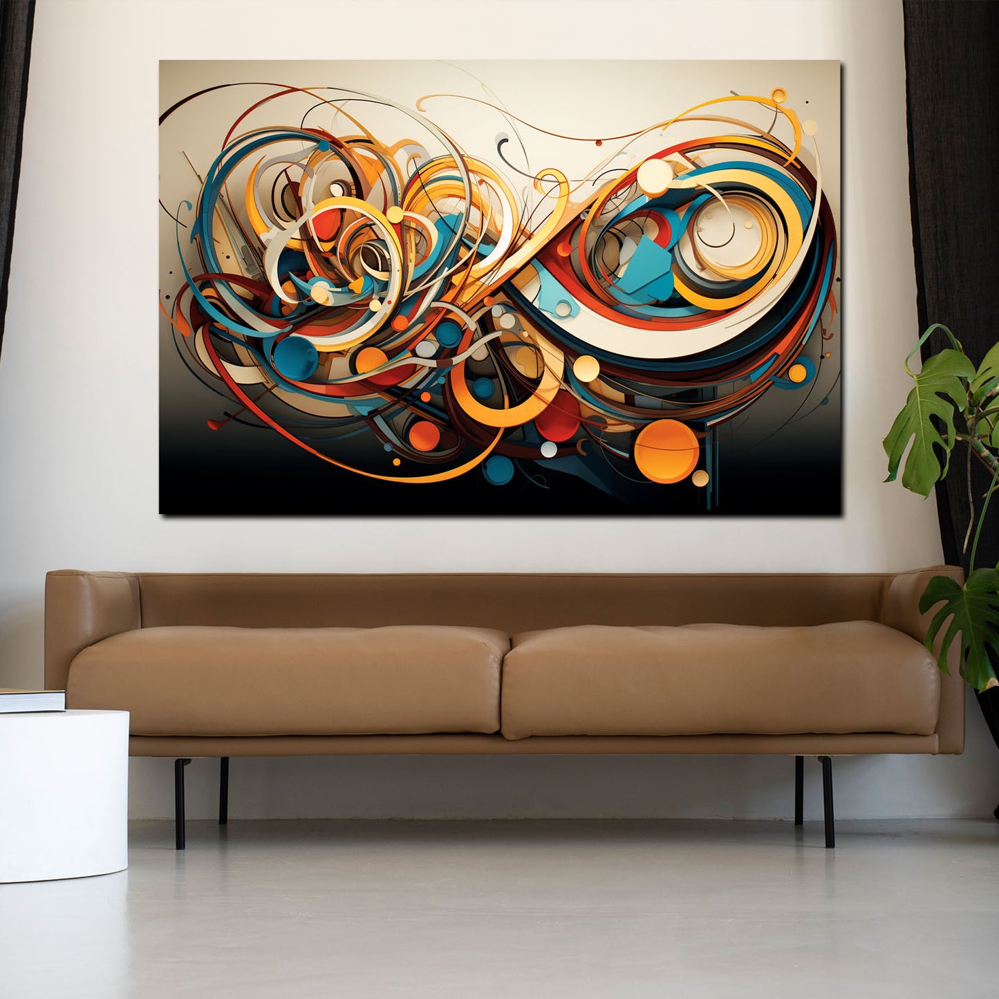 Quadro moderno Lines linee astratto dark