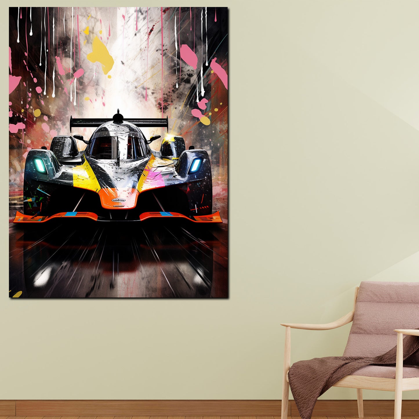 Quadro moderno Macchina da corsa Colour Splash