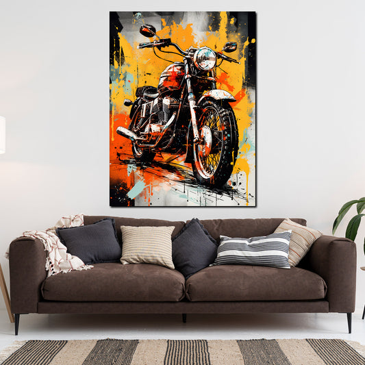 Quadro moderno Motocicletta astratto Street Art Style