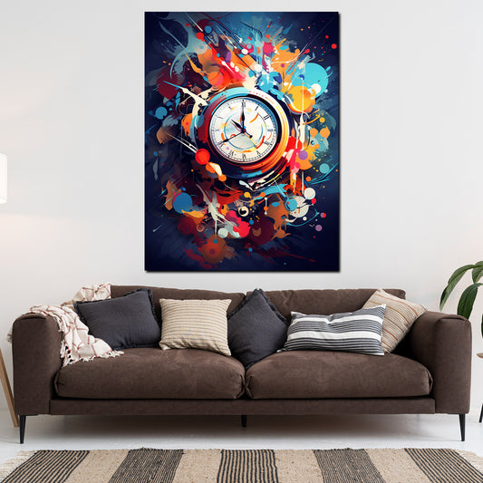 Quadro moderno Orologio astratto Pop Art
