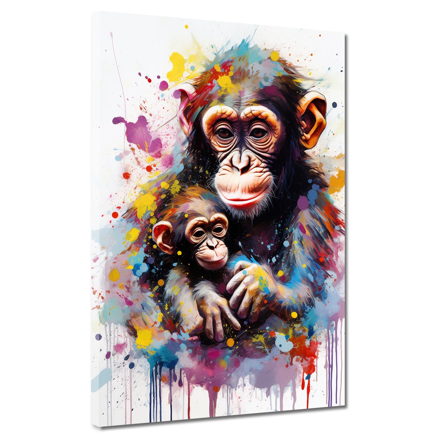Quadro pop art scimmia scimpanzé opera d'arte