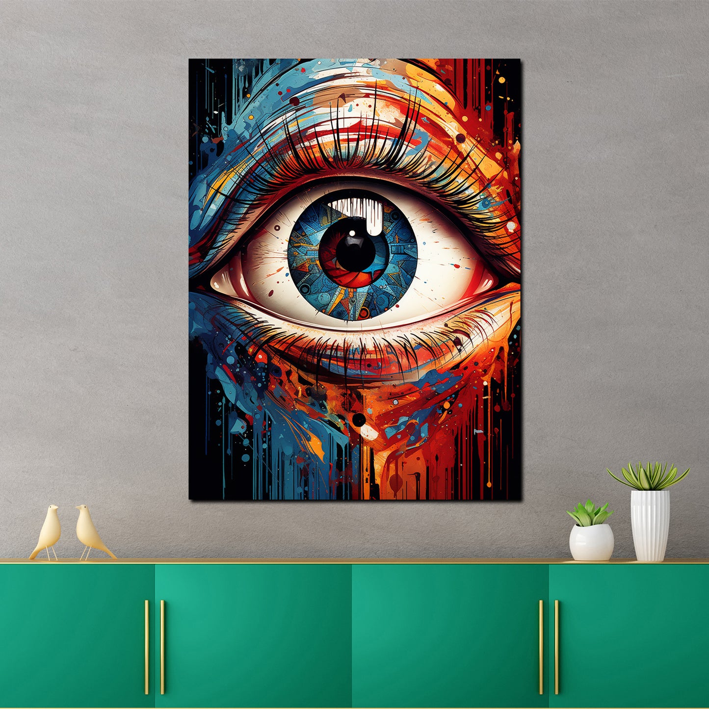 Quadro moderno Pop Art Occhio Colour Style