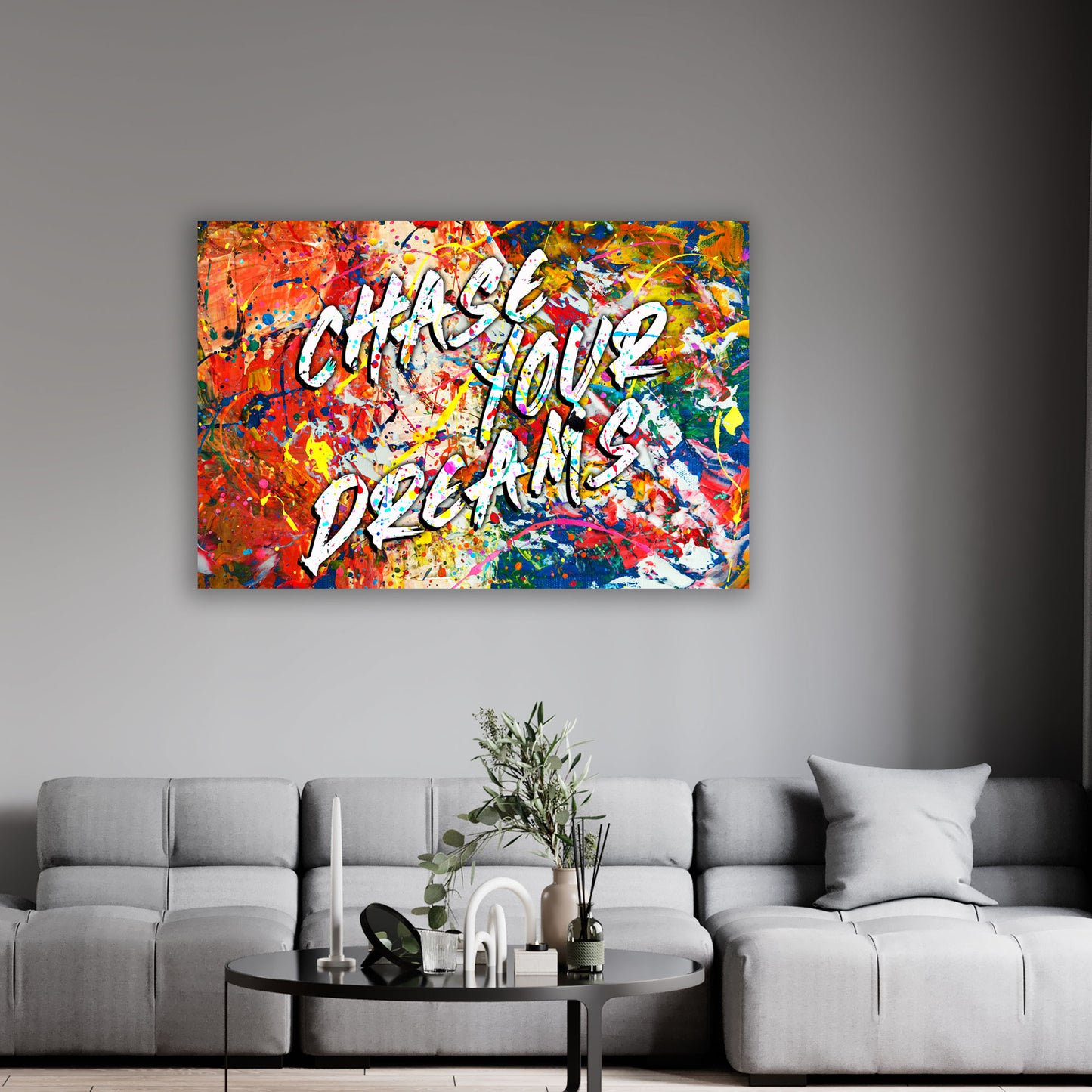 Quadro moderno Pop Art astratto Chase Your Dreams