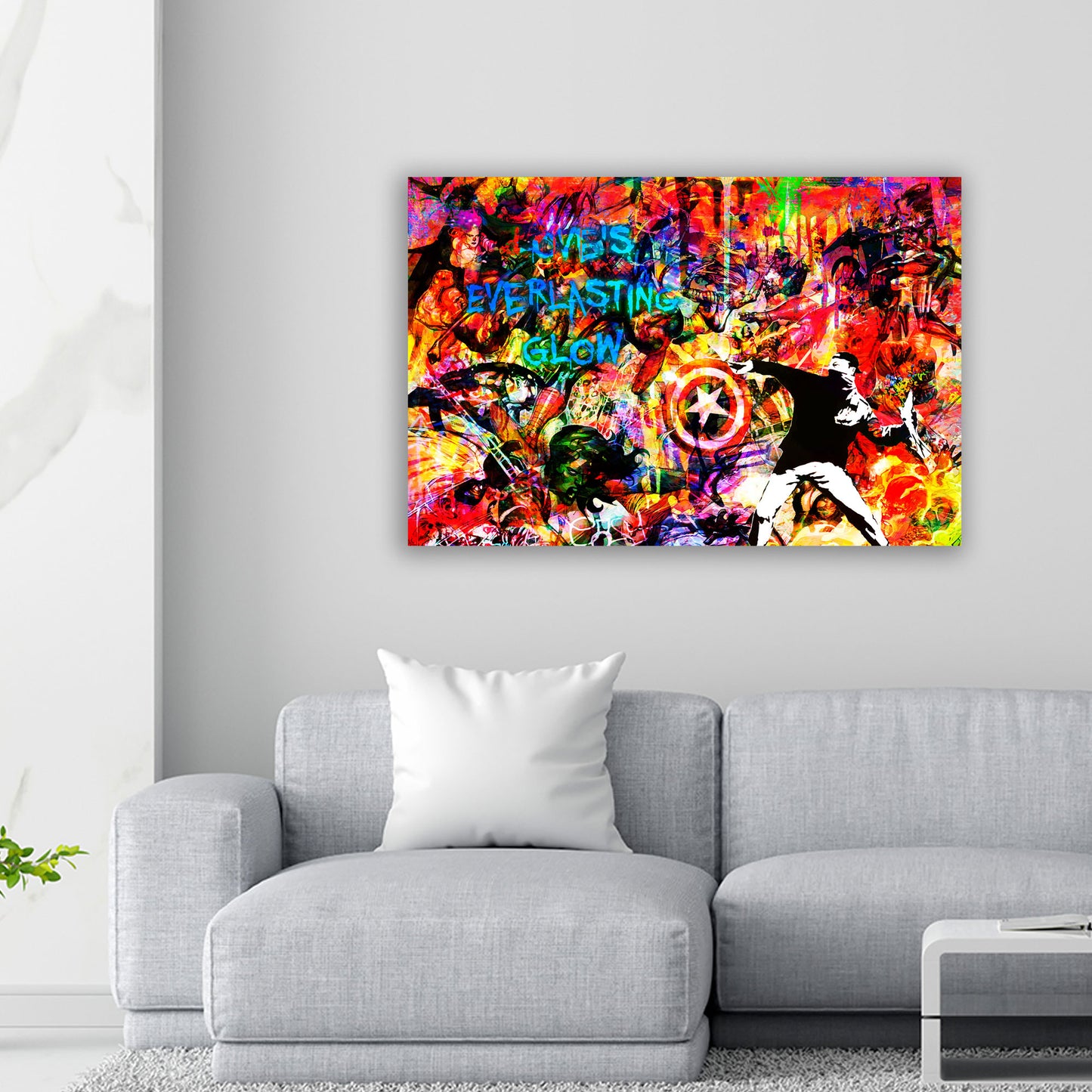 Quadro moderno Pop Art astratto Love Is Everlasting Glow