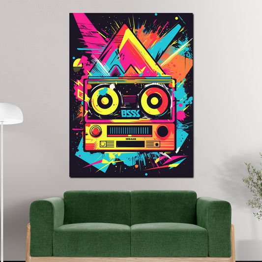 Quadro moderno Pop art funky radio neon