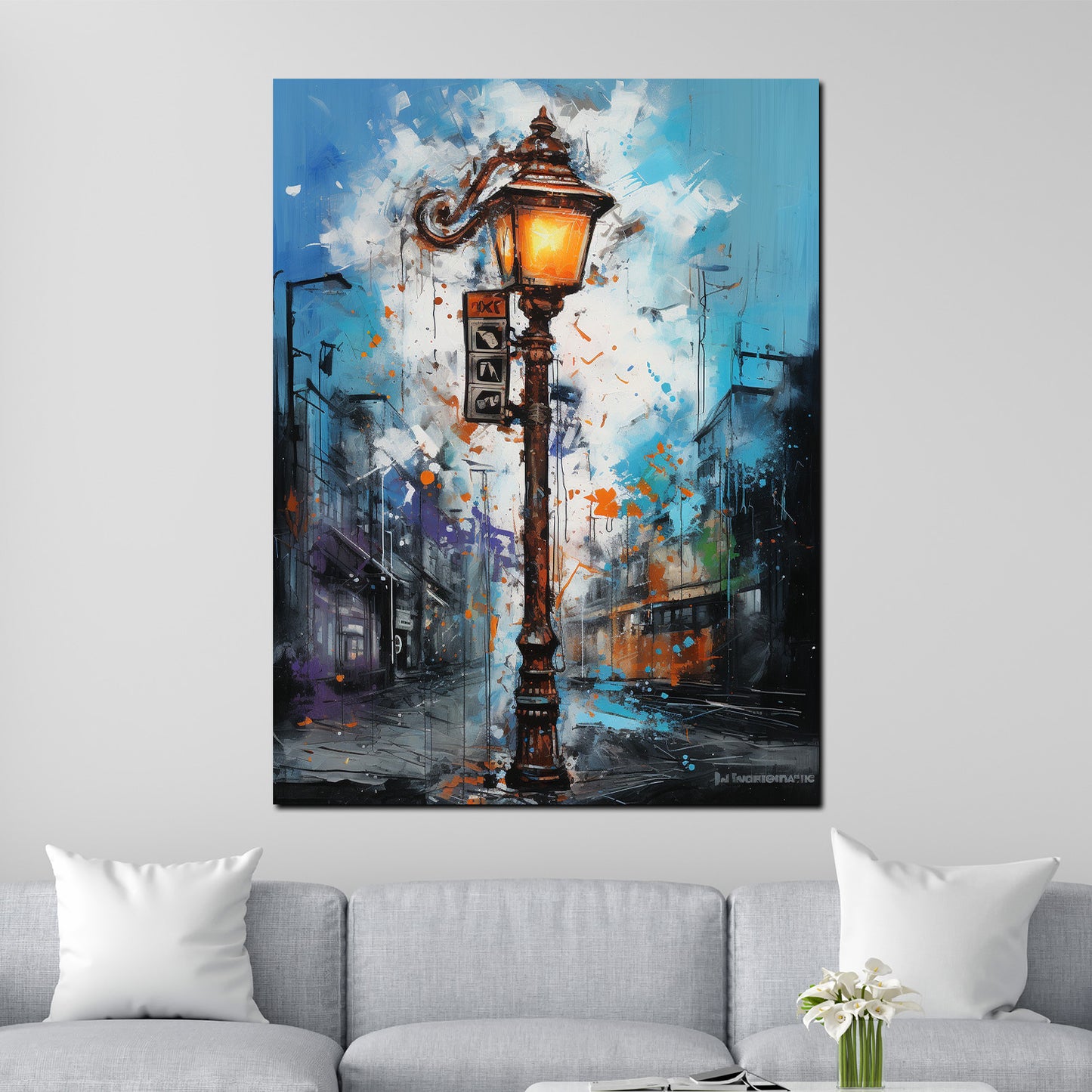 Quadro moderno Street Art Via Latterne Pop Art