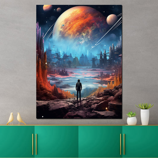 Quadro moderno astratti Pianeti spaziali