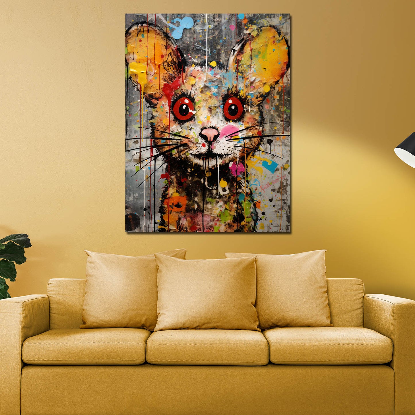 Quadro moderno astratto topo Pop Art Style