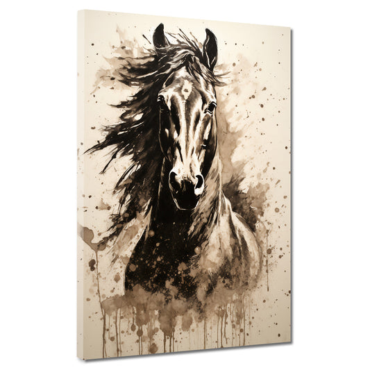 Quadro moderno cavallo astratto stile retrò