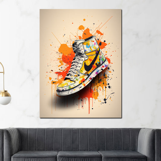 Quadro moderno pop art scarpe Colour Splash, Street Art