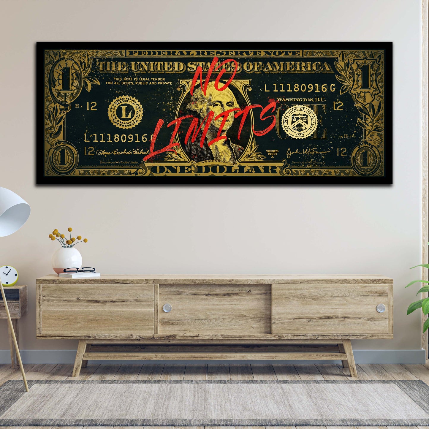Quadro motivazionale No Limits Pop Art Gold Style