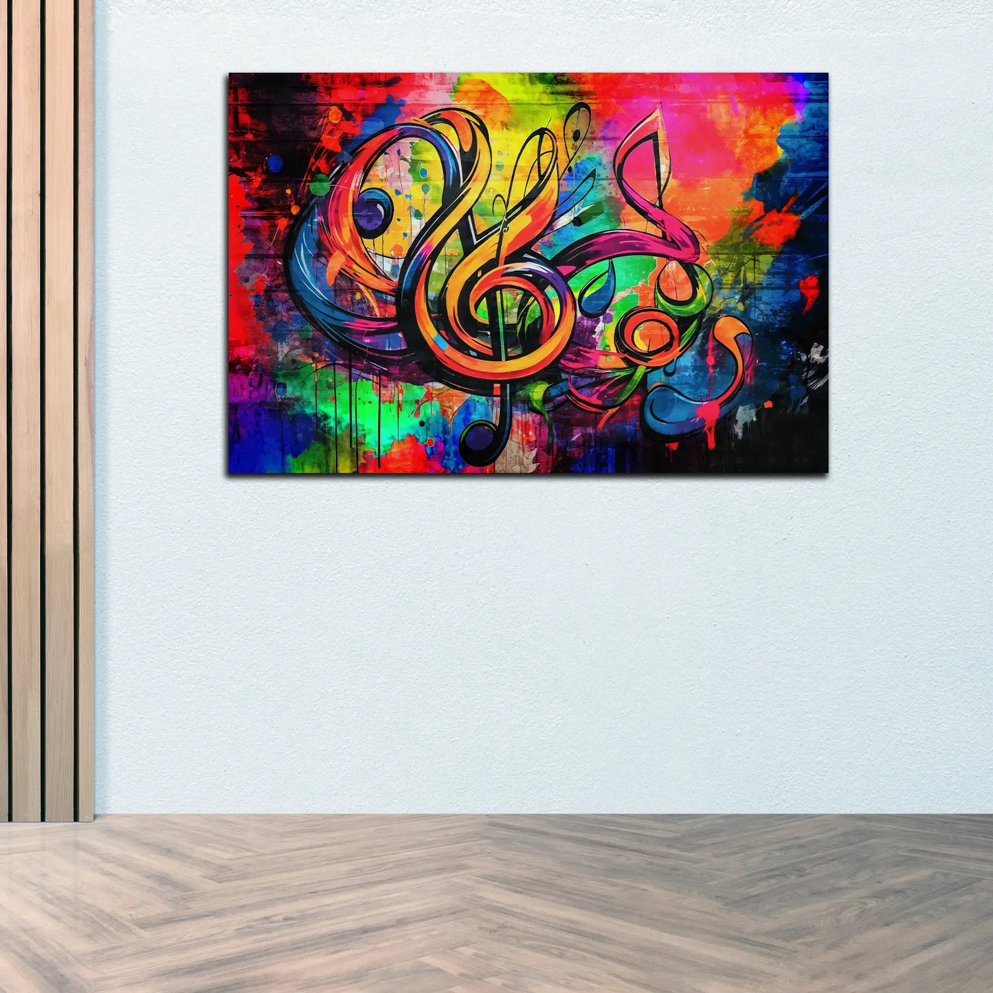 Quadro nota musicale astratta colore Style