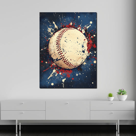 Quadro pop art baseball vintage sport