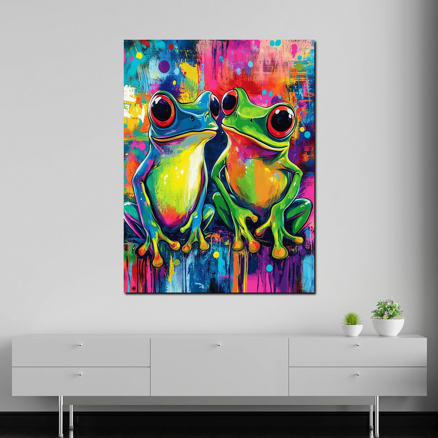 Quadro pop art ranevivace stile moderno gioia