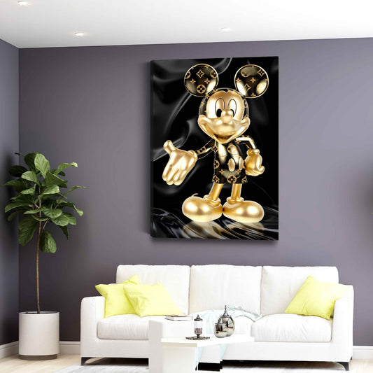 Quadro pop art topo dorato lusso eleganza moderno