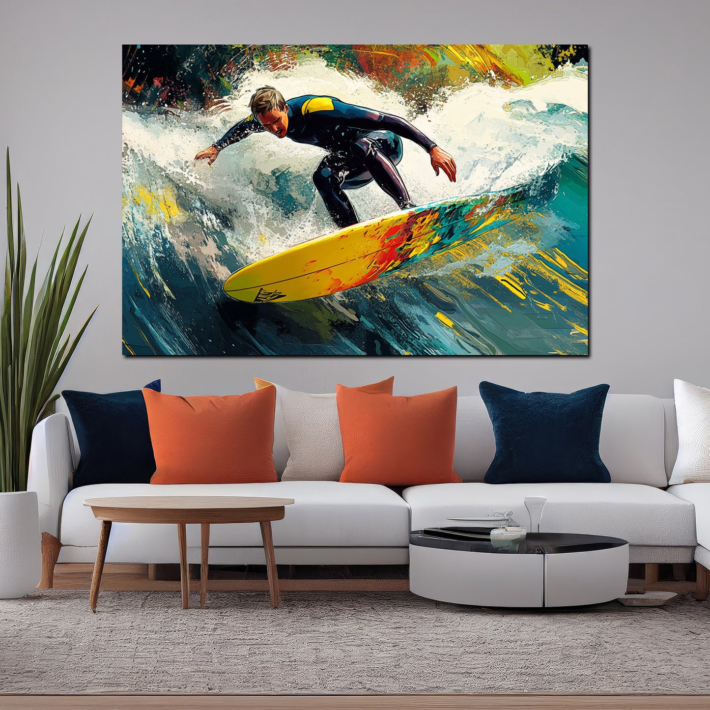 Quadro sport surf onda energia mare