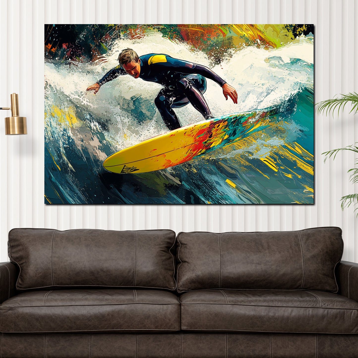 Quadro sport surf onda energia mare
