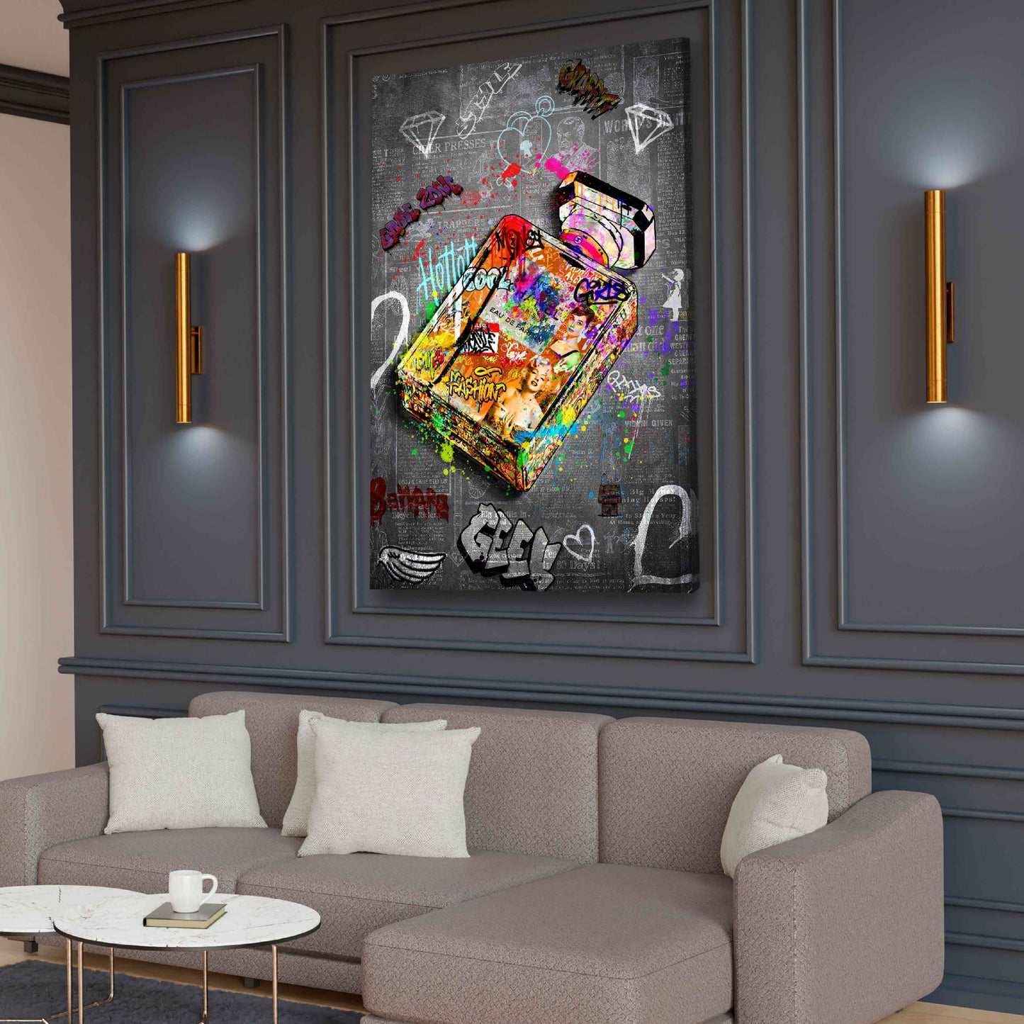 Quadro street art profumo fashion icone urbano