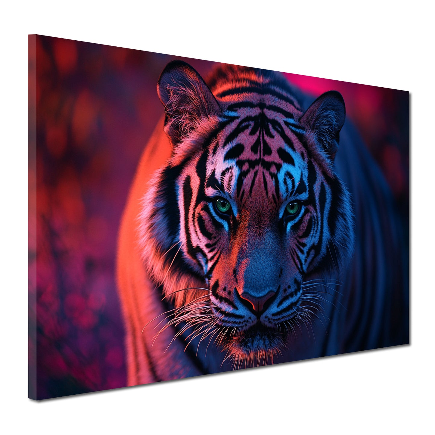 Quadro tigre colorazione neon intenso moderno misterioso
