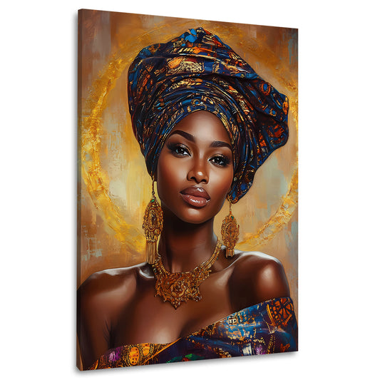 Ritratto africana elegante con turbante quadro